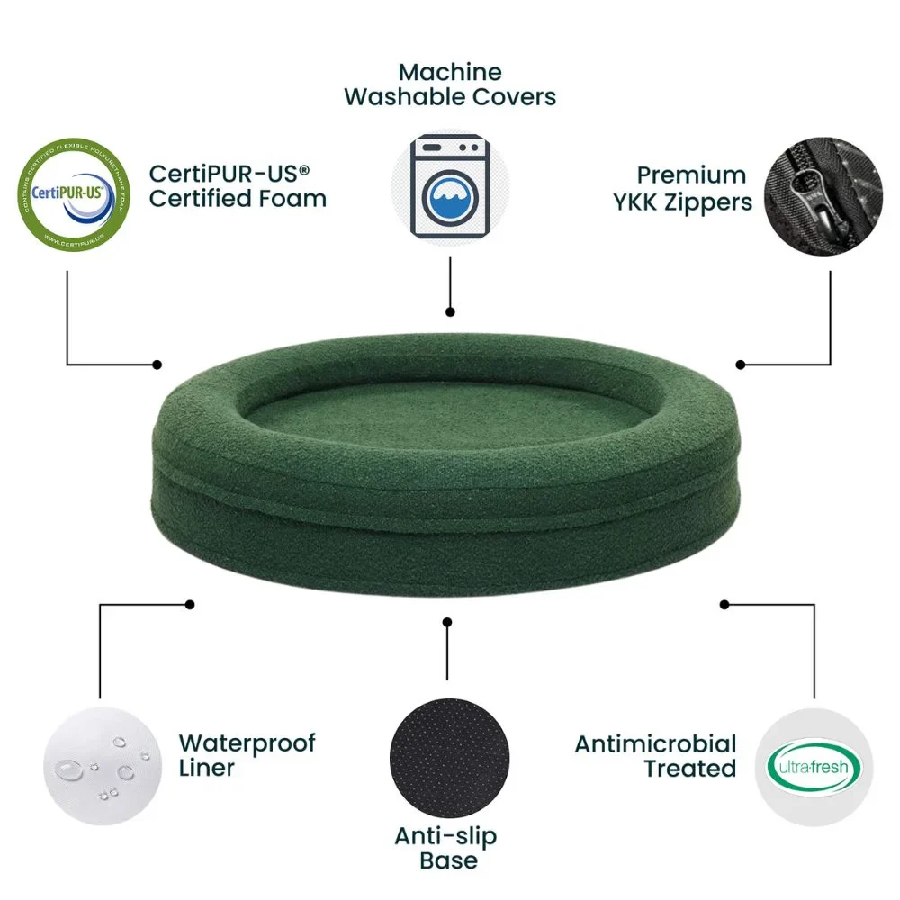 Medium Round Bed with Extra Cover Bundle - Image 2