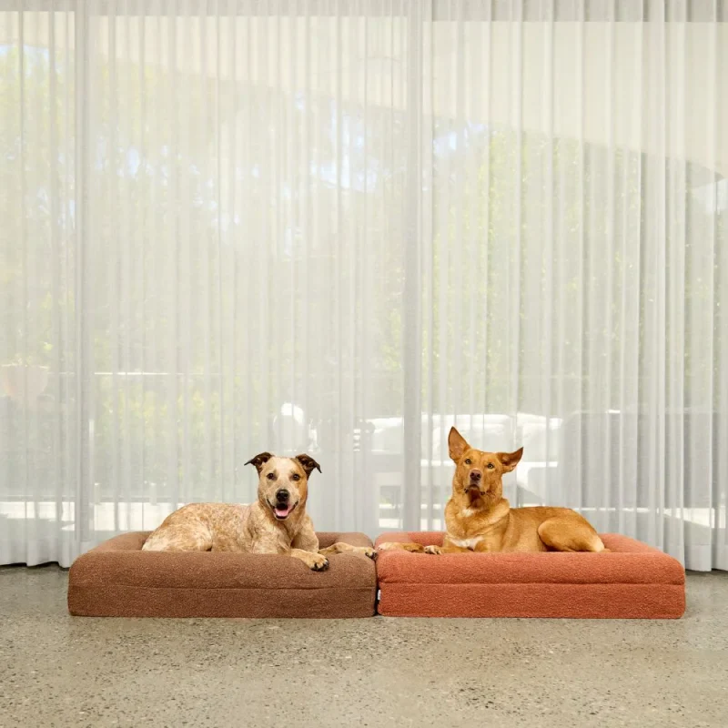 Memory Foam Dog Bed - Bouclé Cocoa - Image 7